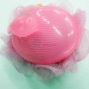 Bath Mesh Flower With Plastic Handle