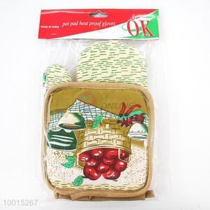 Wholesale Vegetable&Fruit Insulation Mat/<em>Pot</em> and Microwave Oven Glove Set