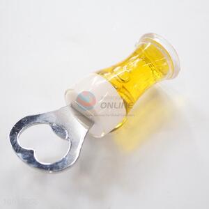 Beer cup shaped bottle opener with magnet