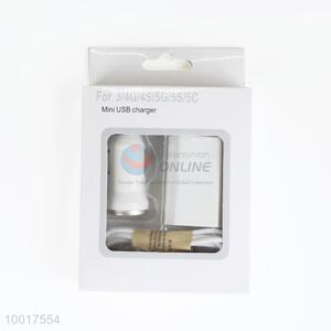 White USB Data Cable For 3/4G/4S/5G/5S/5C with Plug