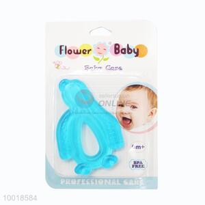 Blue Penguin Feeding-bottle Shaped Bite <em>Teether</em> For <em>Baby</em> Biting