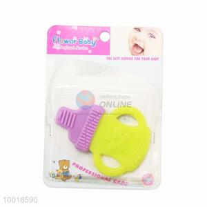Green&Purple Silicone Bite <em>Teether</em> For <em>Baby</em> Biting