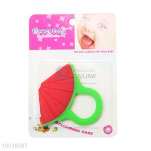 Watermelon Shaped Silicone Bite <em>Teether</em> For <em>Baby</em> Biting with Handle