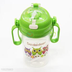 High Quality 500ML Cartoon Sports Bottle With Straw And Strap