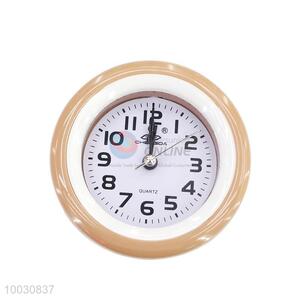 Brown Round Plastic Table Clock/Alarm Clock