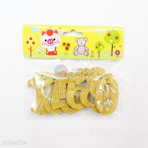 Golden shining powder numbers nonwoven diy crafts
