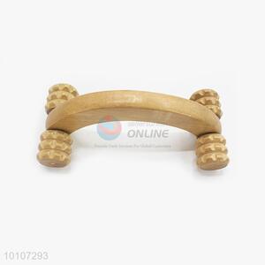 Wooden Four Wheels Body Massager With Handle