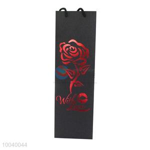 39*12*9 Paper three style wine bag single bottled with printed flower
