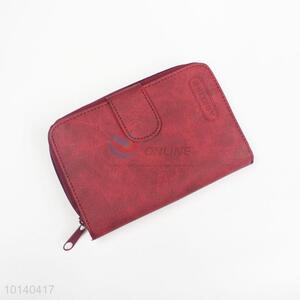 Fashion Style Wine Red PU <em>Purse</em>/Wallet