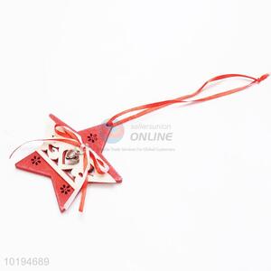 High Quality Christmas Wood Decoration, Wooden Pendant in Five-pointed Star Shape