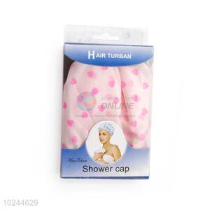 Best Quality Heart Pattern Shower Cap Hair Turban