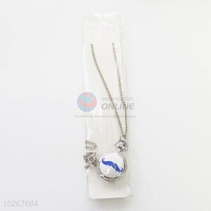 Beard Pattern Metal Quartz Pocket Watches with Chain