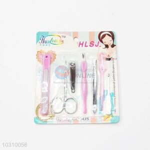 Factory Direct Girl Beauty <em>Set</em> Cuticle Pusher/ <em>Nail</em> File/ <em>Nail</em> Clipper/ Eyebrow <em>Scissors</em>/ Comb