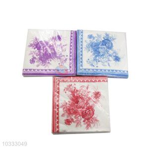 Professional Flower Printed Square Paper Towel for Sale