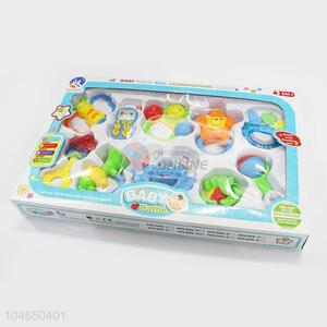 Eco-friendly Colorful Baby Rattle Toys Infant Teether Toys
