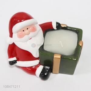 Excellent quality ceramic candle holder with Santa Claus design