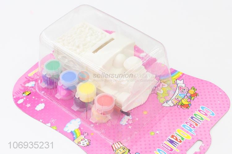 Factory Wholesale Children Diy Handmade Piggy Bank Painted Enamel Doll Toy