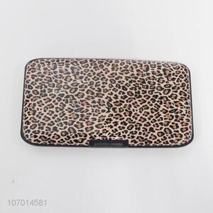 Wholesale fashion leopard printed pvc card bag card holder