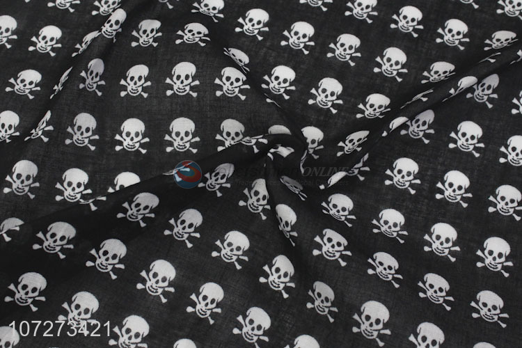 Promotional cheap skull printed square necklace outdoor motorcycle bandana headwear