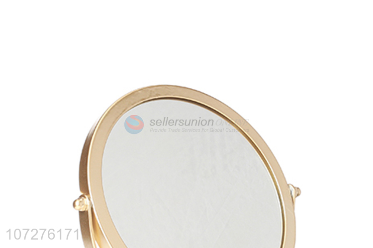 Professional supply round standing makeup mirror table cosmetic mirror