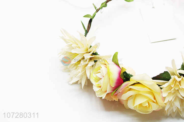Factory Wholesale New Designs Artificial Flower Headbands Wreaths