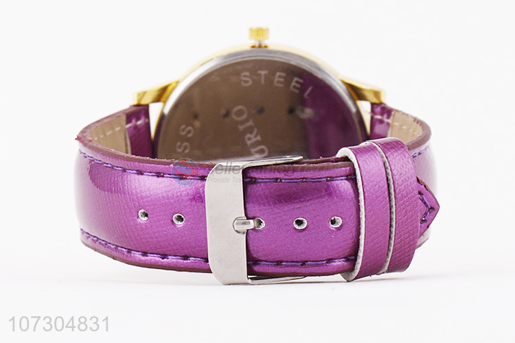 New Style Purple Watchband Wrist Watch Ladies Watches