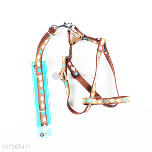 Reasonable price pet supplies fashion checks printed dog collar leash