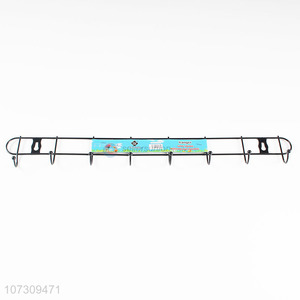 High Sales Iron Wire 8 Hooks Rack Household Wall Mounted Hanger Hooks