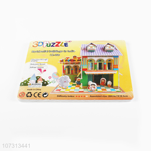 Latest arrival children paper puzzle 3D Indian house puzzle toy