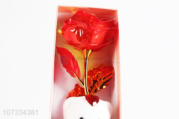 Premium products rose soap flowers bear gift for wedding bridal party