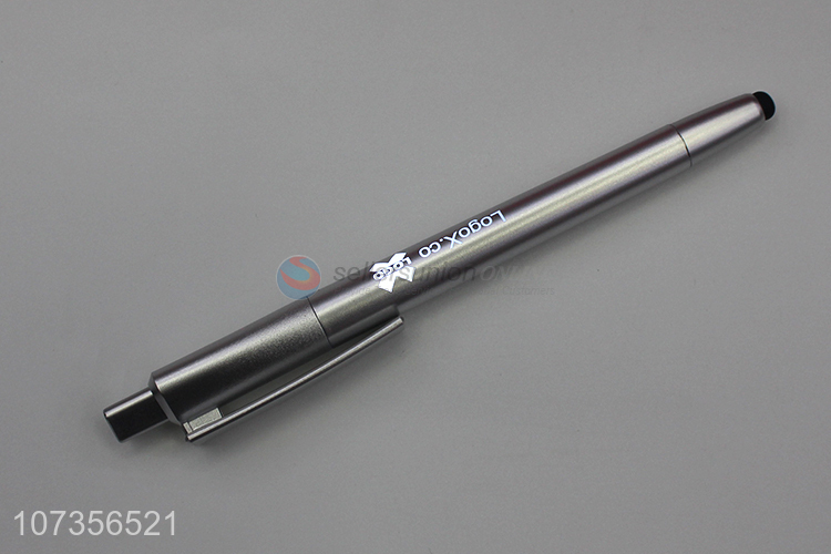 Custom Soft Touch Screen Plastic Ball Pen With Light