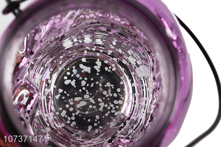 Cool Design Glass Halloween Candlestick With Handle