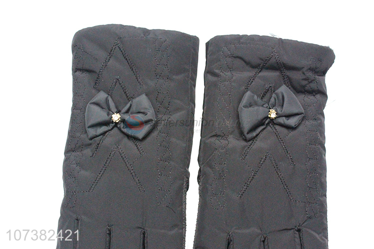 Wholesale Custom Simple Style Winter Gloves Women Outdoor Warm Gloves