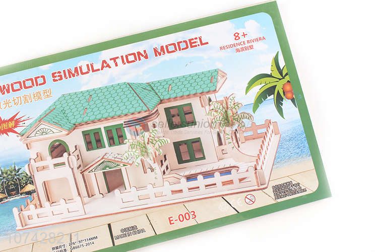 Wholesale 3D Wood Simulation Villa Model Educational Toy