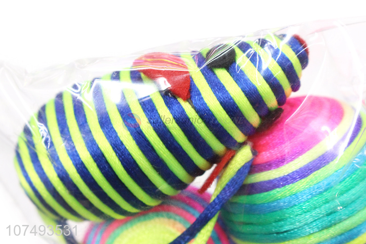 Hot Sale Colorful Woven Ball Toy For Cat