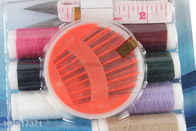 Wholesale sewing supplies set with thread, needle & tape measure