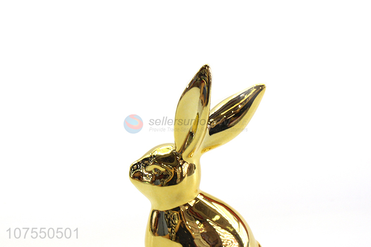 Good Quality Porcelain Crafts Rabbit Ceramic Ornaments For Decoration
