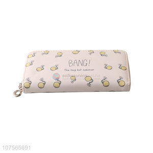 Factory direct sale <em>ladies</em> <em>purse</em> pu leather long wallets with zipper