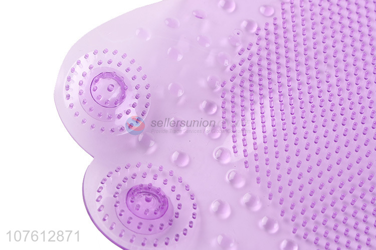Good quality transparent feet shape pvc bath mat anti-slip shower mat