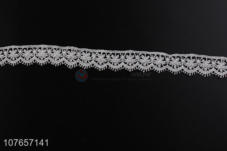 Factory supply best price embroidery lace trim for garment decoration