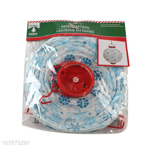 Best Selling Snowflake Pattern Hanging LED Paper Lantern For Festival Decoration