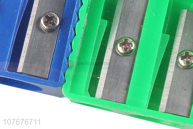Top seller school stationery 2-hole plastic pencil sharpener