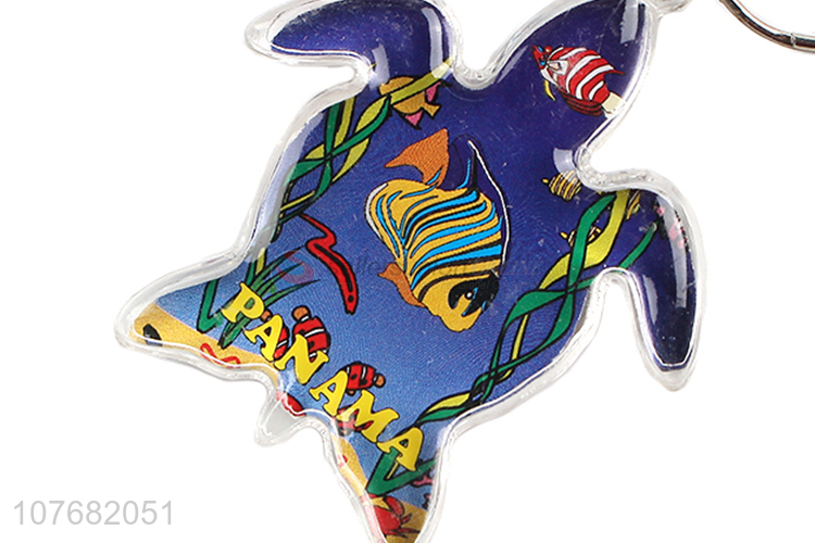 New design turtle key chain acrylic keychain key ring