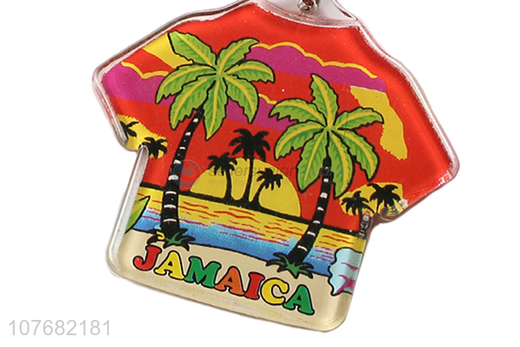 Best selling shirt shape key chain acrylic keyring for souvenir