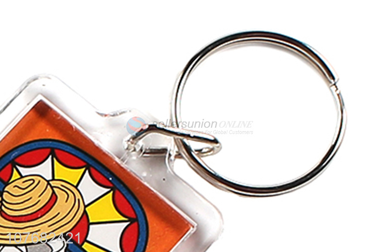 Wholesale cheap Cuba souvenir key chain acrylic keyring