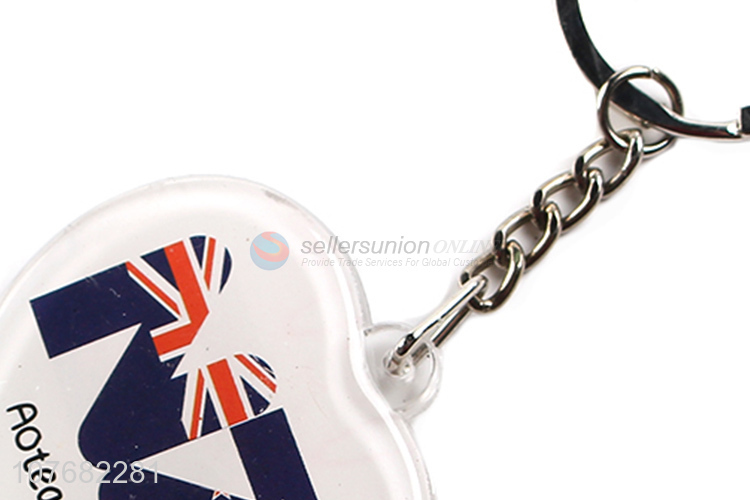 New design heart key chain acrylic keyring for souvenir