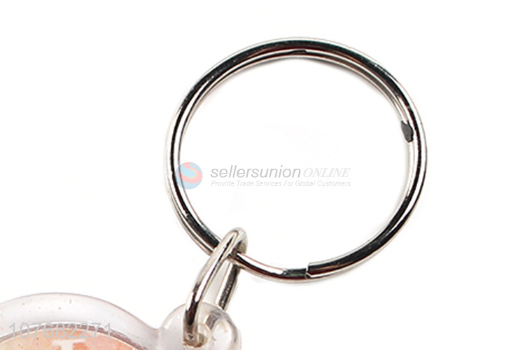 Good price heart key chain plastic keychain key ring