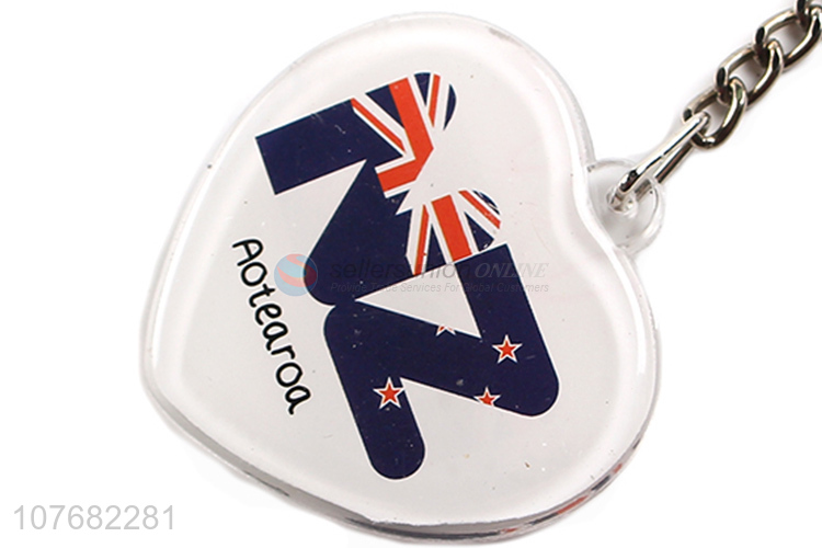 New design heart key chain acrylic keyring for souvenir