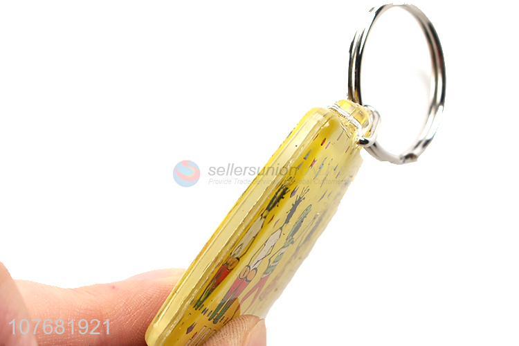 Hot sale Jamaica souvenir key chain acrylic keyring