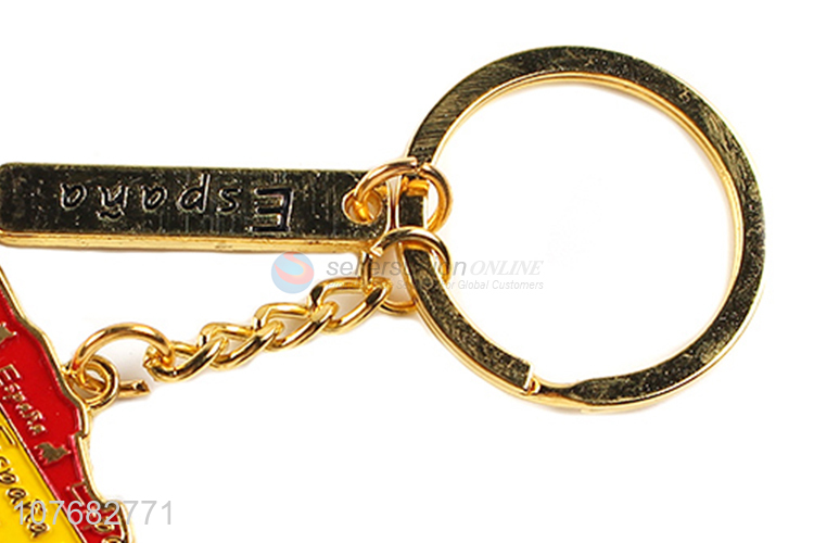 New products enamel key chain metal keychain key ring